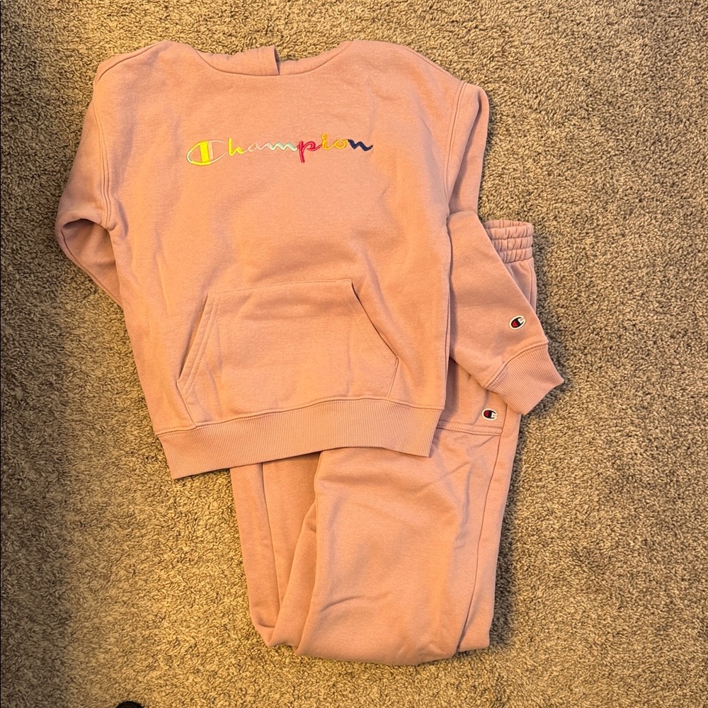 Champion Peach Sweatshirt and Joggers Set
